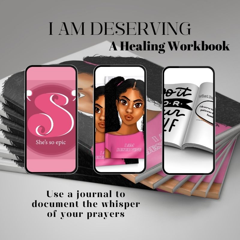 I Am Deserving Journal - Black & White Lined w/ Quotes