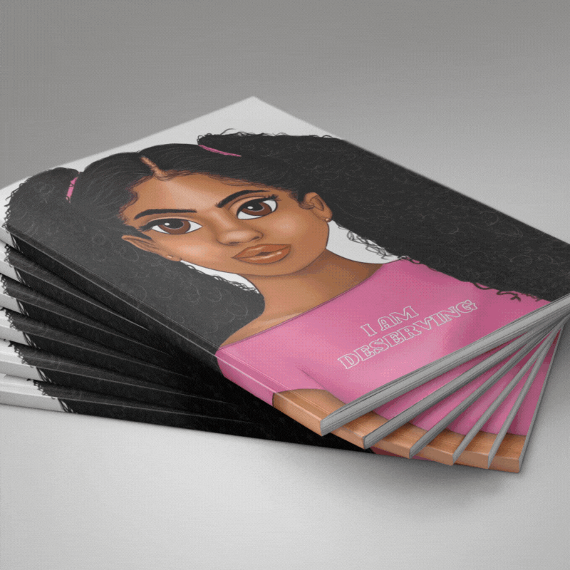 I Am Deserving Journal - Black & White Lined w/ Quotes